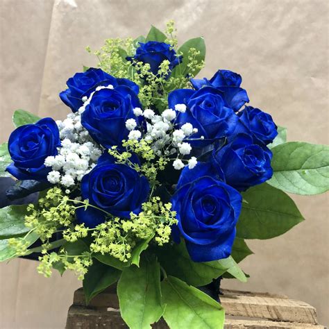 10 Blue Roses Ten Real Blue Roses Send 10 Blue Roses