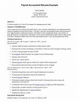 Payroll Accounting Resume Pictures