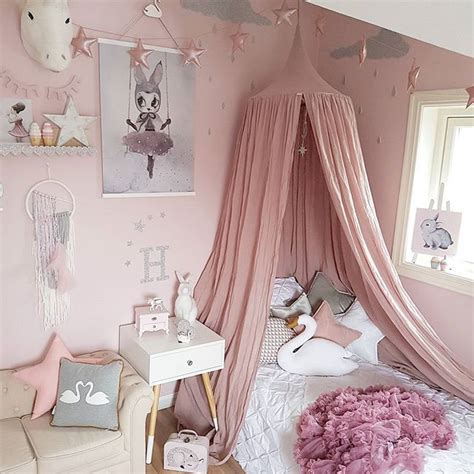 Canopy beds were once a statement of luxury. Canopy over bed | Kids bed canopy, Pink girl room ...