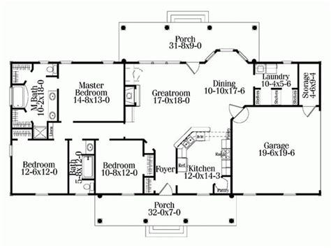 Me tower triple floor plan (pdf). rectangle single level house plans | Eplans Colonial House ...