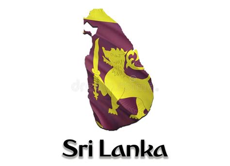 Sri Lanka Map Flag 3d Rendering Sri Lanka Map And Flag On Asia Map