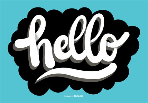 Hello Script Lettering Vector 114673 Vector Art At Vecteezy