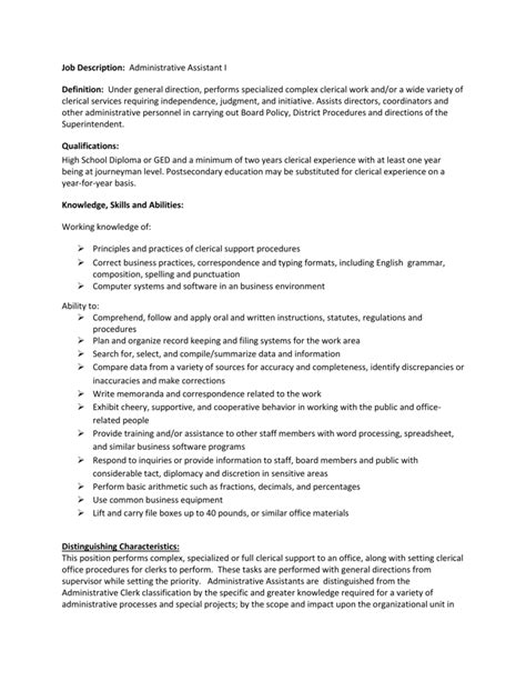Maybe you would like to learn more about one of these? Administrative Assistant Job Description / Sales Administrative Assistant Resume Samples ...