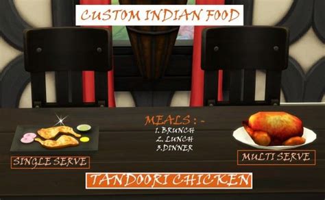 Mod The Sims Tandoori Chicken Custom Indian Food By Icemunmun Sims