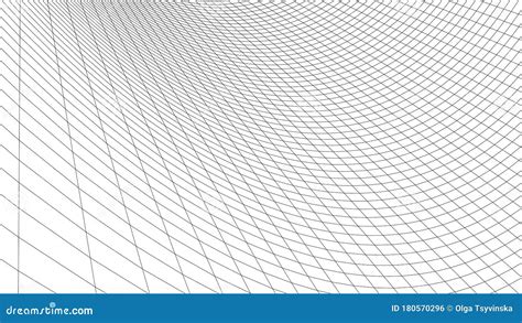 Vector Perspective Grid Abstract Wireframe Landscape Detailed Lines
