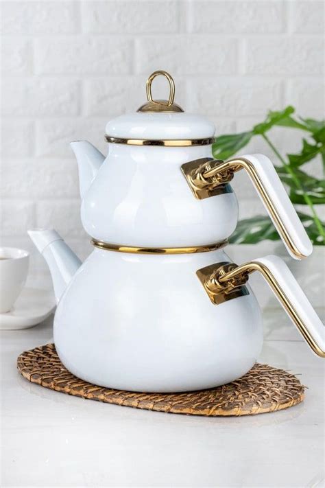 Enamel Teapot Set Turkish Tea Pot Set Turkish Samovar Tea Etsy