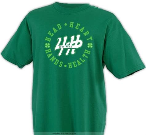 The Four H S In A Circle Shirt 4 H Club Design Sp2322 4 H Club Shirt Designs Shirts