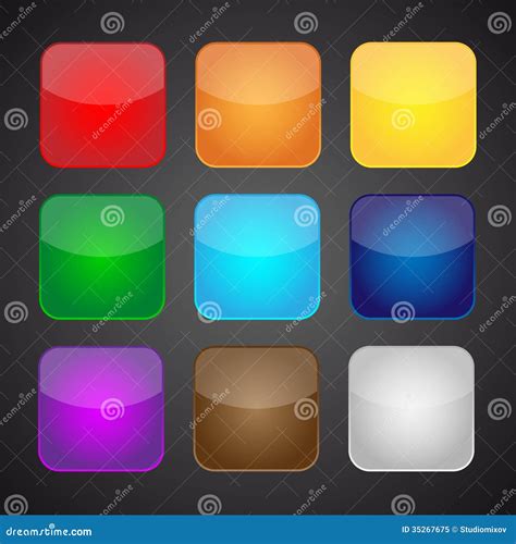 Set Of Color Apps Icons Background Royalty Free Stock Photo Image