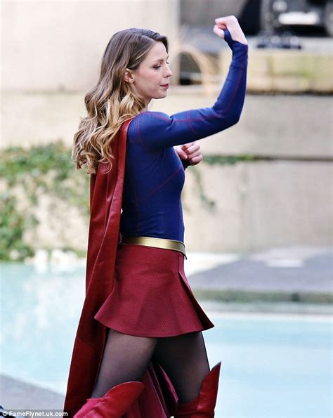 Supergirl S Melissa Benoist On Vancouver Set Of The CW Hit Daily Mail