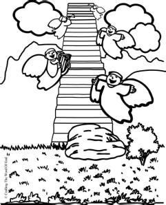 Jacob and esau coloring pages with no words: Jacobs Ladder Coloring Page | Sunday school coloring pages ...