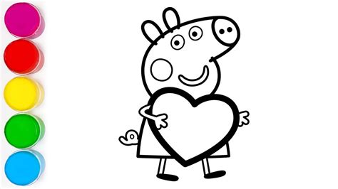 Peppa Pig Best Valentines Day Coloring Pages For Kids Youtube