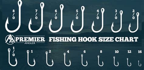 Printable Fishing Hook Size Chart
