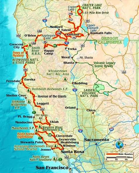 Northern California And Southern Oregon Map Map Of World