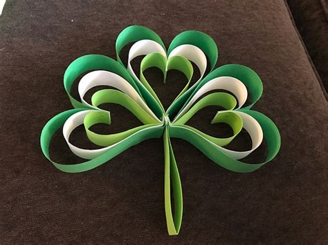 Diy Paper Strip Shamrocks