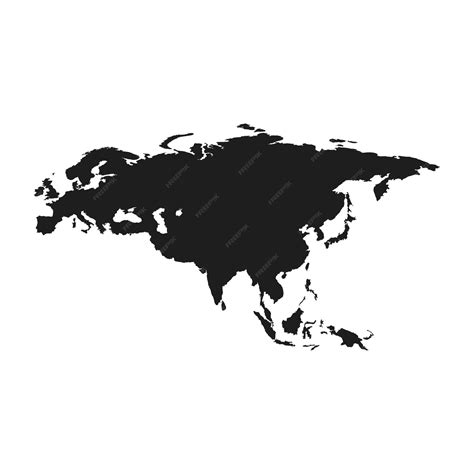 Mapa Vetorial Da Eurásia Vetor Premium