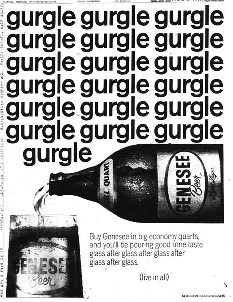 Beer In Ads 2794 Gurgle Gurgle Gurgle Gurgle Brookston Beer Bulletin