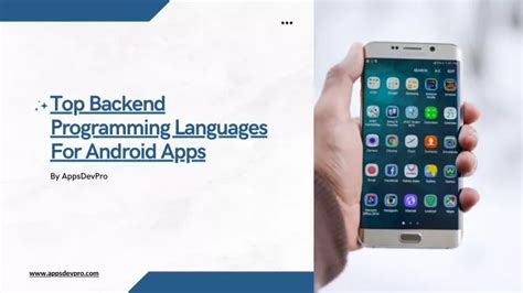 Ppt Top Backend Programming Languages For Android Apps Powerpoint