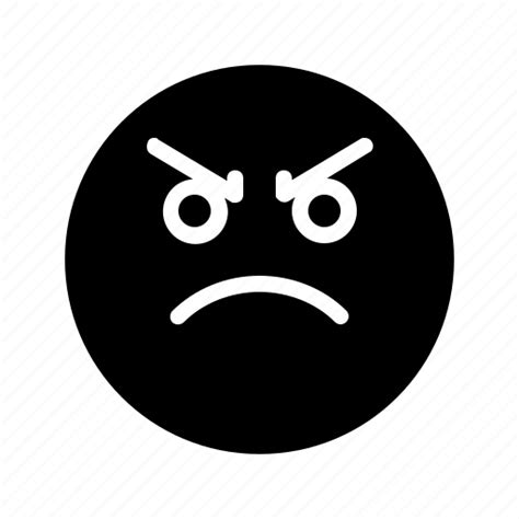 Angry Emoji Emoticon Emotion Frowning Hate Irritated Icon