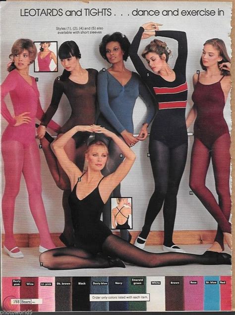 Small Lot Of Vintage Leotard Tights Activewear Catalog Photo Clippings