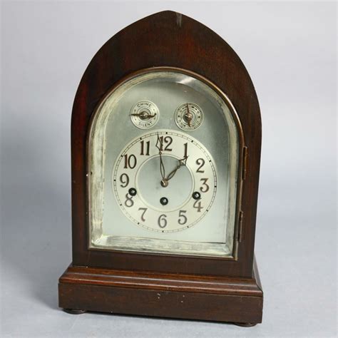 Antique German Junghans Mahogany Shelf Or Mantel Clock Circa 1920 At