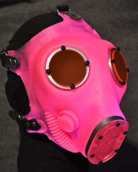 Glowing Gas Mask Fluorescent Pink Ms151fp Gas Mask Fluorescent