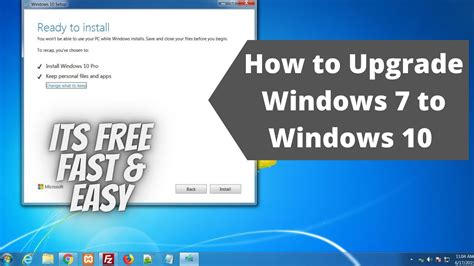 How To Upgrade Windows 7 To Windows 10 Its Free Fast And Easy Youtube