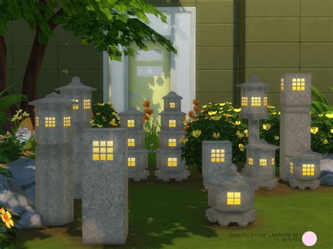 Garden Stone Lantern Set By Dot At Tsr Sims 4 Updates