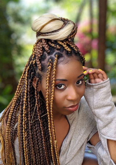 the ruby light blonde in 2020 braids with extensions braided hairstyles for black women
