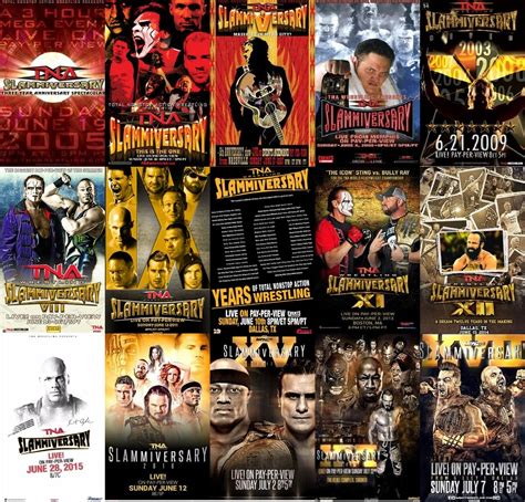 All Of The Tnaimpact Slammiversary Posters 2005 2019 Rsquaredcircle