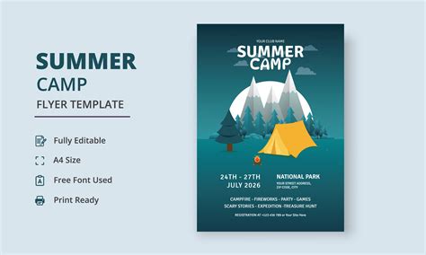 Summer Camp Flyer Template Graphic By Gentle Graphix · Creative Fabrica