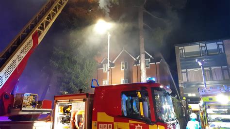 Dozens Evacuated As 100 Firefighters Tackle Huge Blaze At Block Of