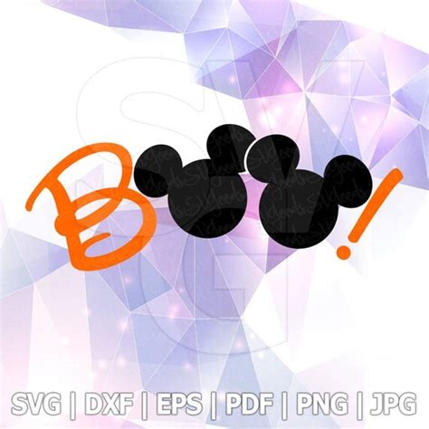 Halloween Mickey Mouse Heads Boo Layered SVG DXF EPS Vector