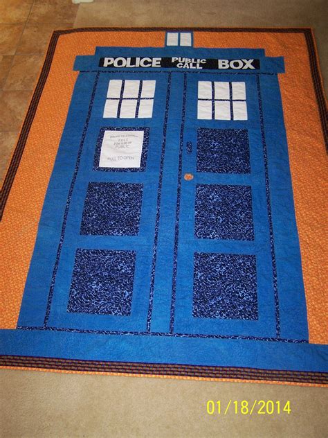 Dr Who Tardis Quilt Doctor Who Quilt Superhero Quilt