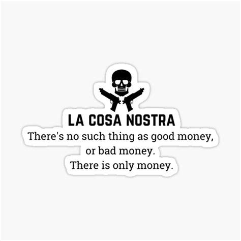 La Cosa Nostra Sticker For Sale By Flyingtreg Redbubble