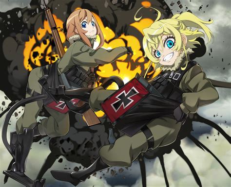 Tanya Degurechaff And Viktoriya Ivanovna Serebryakov Youjo Senki Drawn By Nyoronyoronyoro000