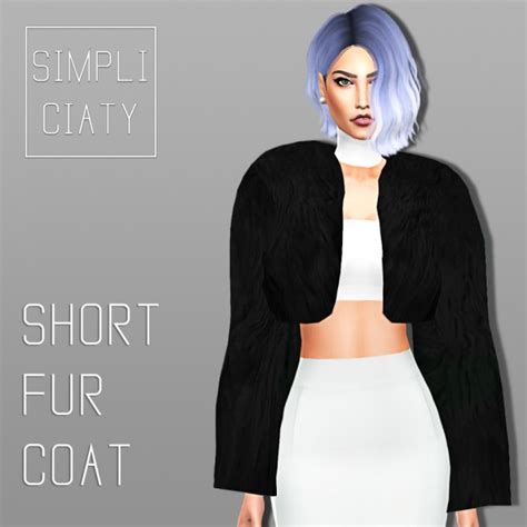 Simpliciaty Short Fur Jacket Sims 4 Downloads