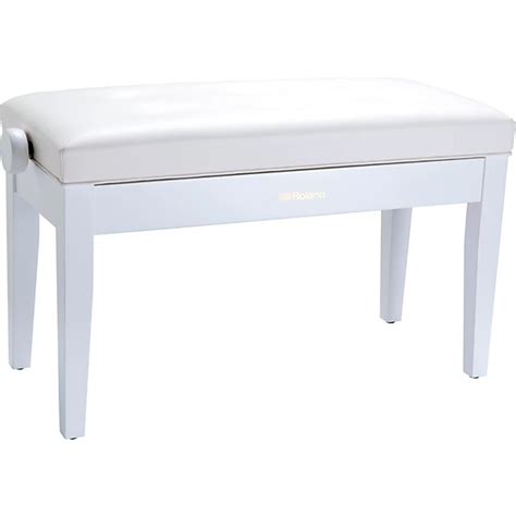 Roland Rpb D300bk Duet Piano Bench With Cushioned Seat Satin White