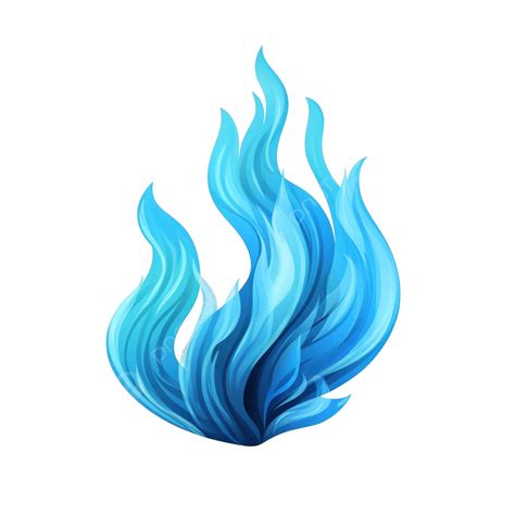 Blue Fire On Wood Illustration Flame Interface Element Fire Blue