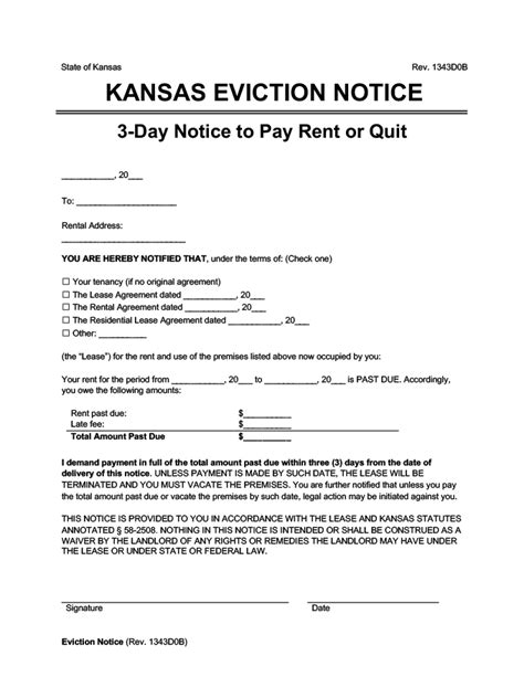 Free Printable Day Eviction Notice Template