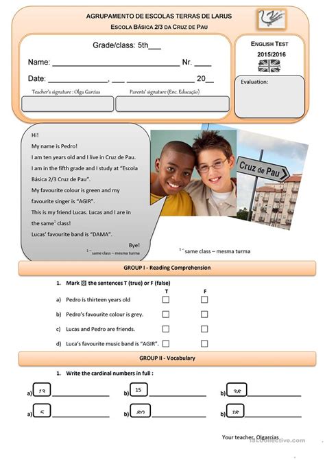 Let's be real for a moment. 5th grade English Test worksheet - Free ESL printable worksheets made by teachers