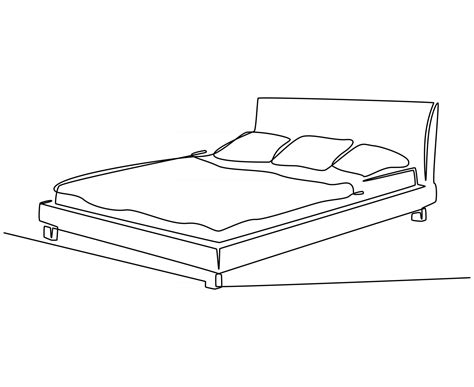 Continuous Line Drawing Sofa Bed Vector Illustration 2781318 Vector Art
