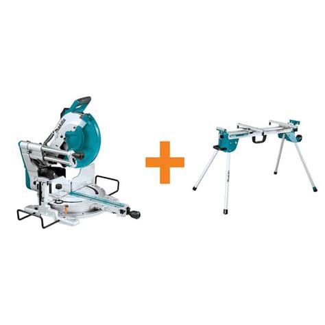 Makita 12 In Dual Bevel Sliding Compound Miter Saw With Laser With