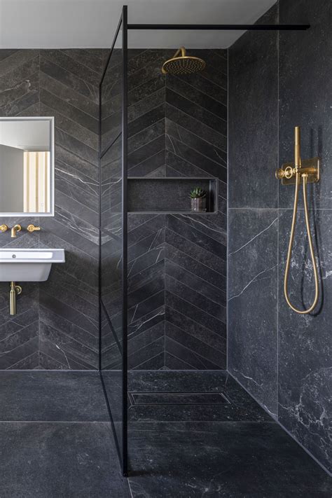 Modern Black Bathroom Tiles