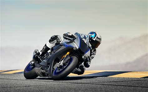 Download Wallpapers Yamaha Yzf R1m 2018 New Sportbike Racing Track