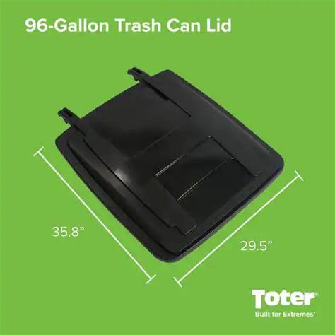 Toter Replacement Lid Kit 96 Gallon Two Wheel Trash Cans Replacement