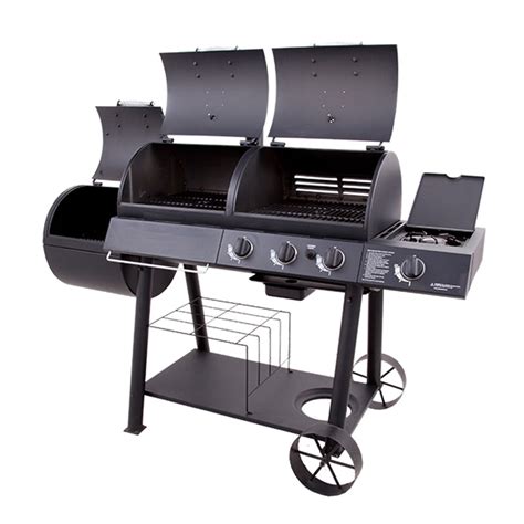 Oklahoma Joes 15202029 Longhorn Combo Charcoal Gas Smoker And Grill