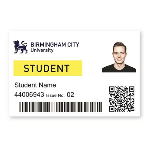 Replacement Student Id Card Birmingham City University With Regard To