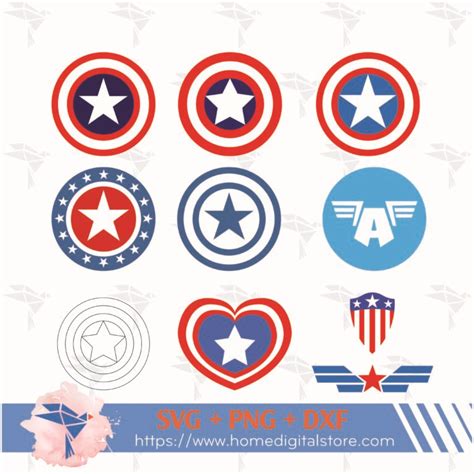 Captain America Logo Svg Png Dxf