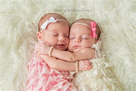 Charlyne Lees Photography Newborn Twin Photography Twin Baby Girls