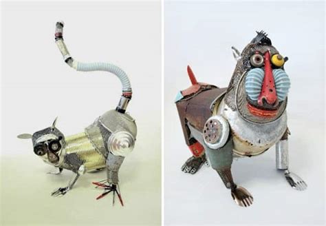 Animal Sculptures Made From Recycled Materials Recyclart